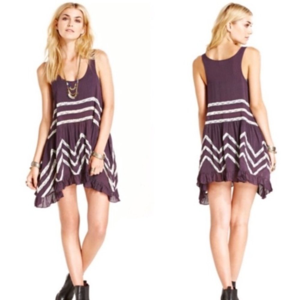 Free People Swingy Lace Inset Tunic